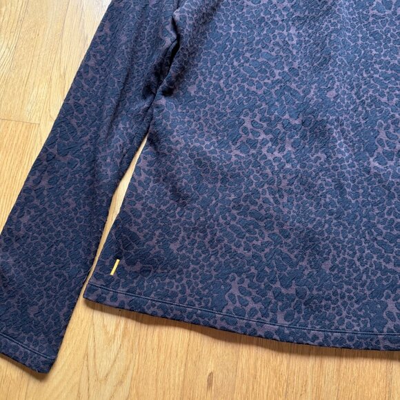 Lucy Size M Brown & Black Cheetah Animal Print Mock Neck Full Zip Jacket - Picture 10 of 12